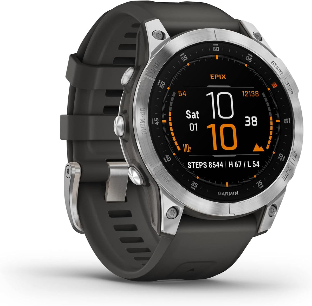 Garmin EPIX – GPS-Multisport-Smartwatch mit brillantem 1,3' AMOLED-Display und Touch-/Tastenbedienung. TOPO-Karten, 60 Sport-Apps, Music, Pay, bis zu