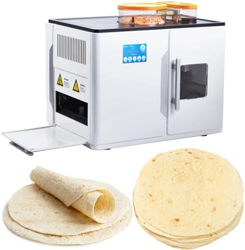 Vollautomatische Roti-Machine, 110V, Elektrischer Flachbrot-Broter für Roti, Tortillas, Pfannkuchen, One-Click-Produktion von 20 Stücken auf einmal