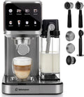 LEHMANN Siebträgermaschine 20 Bar, 7-in-1 Espressomaschine mit Milchtank