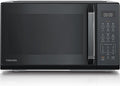 TOSHIBA microwave in mirrored black, 800W, MW3-EM23PE(BM), 23 liters, digital solo mini microwave with 11 power levels, 6 automatic programs, defrost