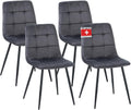ALBATROS Esszimmerstuhl Bora mit Samt Bezug, belastbar mit 110Kg, Stuhl Esszimmer oder Esstisch Stuhl, 4er Set Anthrazit, stilvolles Vintage Design