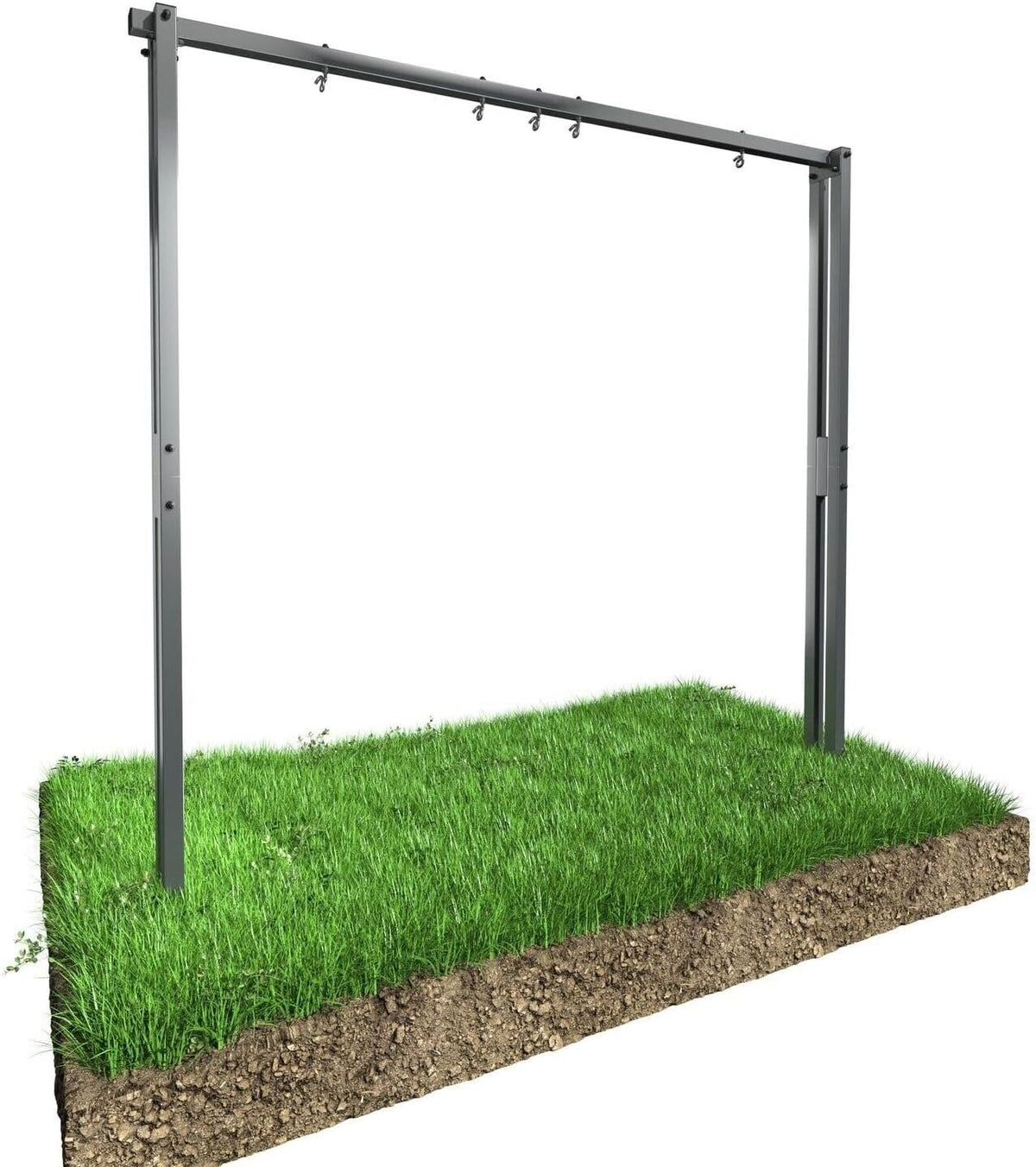Schaukelgestell Davski Doppelschaukel Gerüst Nestschaukelgestell Schaukelrahmen Schaukelständer aus Stahl 260 cm