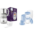 Set aus AVENT 4-in-1 Dampfgarer mit Mixer Premium, Modell SCF883/01 + Philips AVENT Aufbewahrungssystem für Muttermilch (Modell SCF618/10)