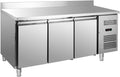 GastroHero Tiefkühltisch, Edelstahl GNH4200BT, 417 Liter, 3 Böden