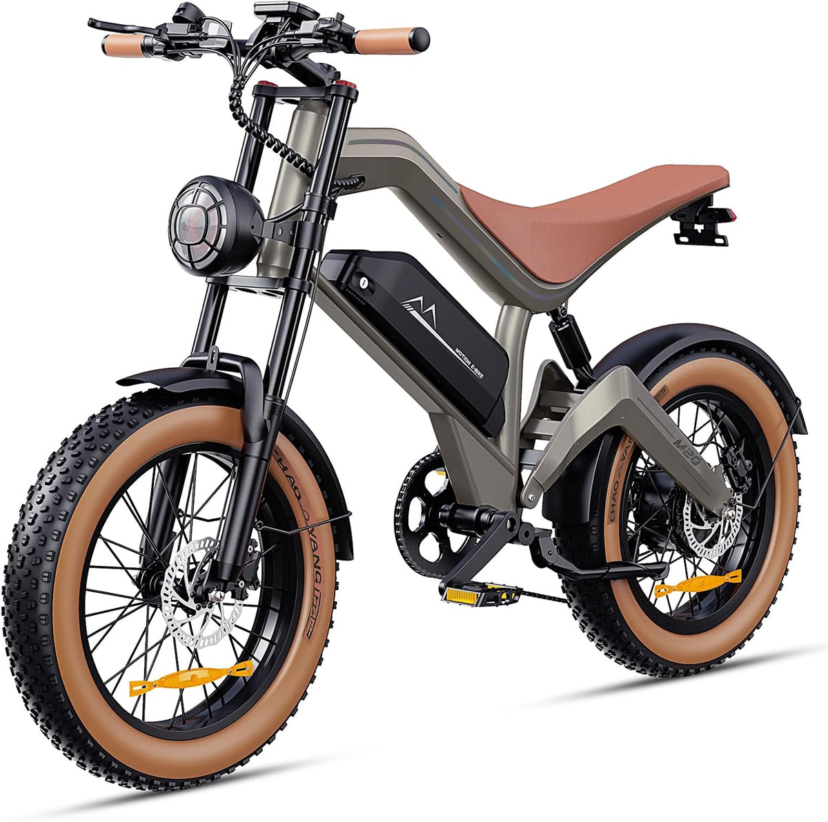 E Bike Herren mit 48V 18.2AH Akku bis 161KM 25KM/H, 250W Motor Ebike mit LCD-Display NFC-Karte, 20x4.0 Zoll Fatbike