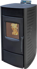 NEMAXX P9 Pelletofen 11 kW A+ bis 220 m³, Auto-Reinigungszyklus, ECO-Modus, Wochenprogramm & mechanische Reinigungsunterstützung, Schwarz