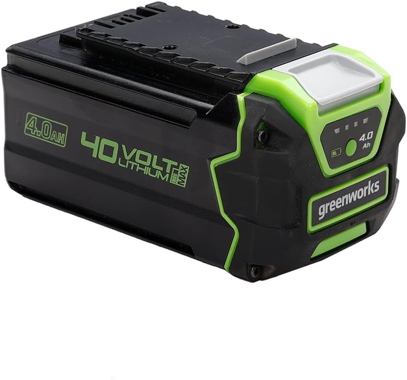 Greenworks 40V Akku, 3-stufige LED Batterieanzeige, G40B4, Schnellladung, 2 Jahre Garantie