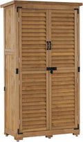 MCombo Gartenschrank Geräteschuppen Werkzeugschrank Outdoor-Schrank Gartenbox 0870 aus Holz Natur, 47 X 87 X 160 cm