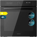Cecotec Einbaubackofen Multifunktion 60 cm Bolero Hexa AF316000 Glass Black A 3400W, 81L Kapazität, 11 Funktionen mit Airfryer Master, Pizza Master