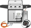 LIFERUN Edelstahl Gasgrill 3+1 Brenner 13,5 kW mit I3B/P(50) Gasdruckregler