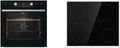 Gorenje Einbau-Herd-Set Black Set 4 mit Glaskeramik-Kochfeld, 77 Liter, Heißluft, ExtraSteam, GentleClose & Open, EcoClean, AirFry, PizzaMode, Schwarz