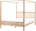 Himmelbett Holz hellbraun 180 x 200 cm mit Lattenrost modern Harfleur
