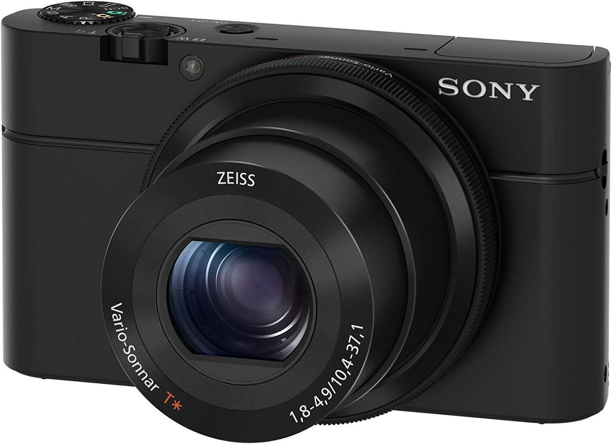 Sony RX100 Premium Kompakt Digitalkamera (20 MP, 3,6x opt. Zoom) (DSC-RX100) schwarz, 7,6 cm (3 Zoll) Display, 1 Zoll Sensor