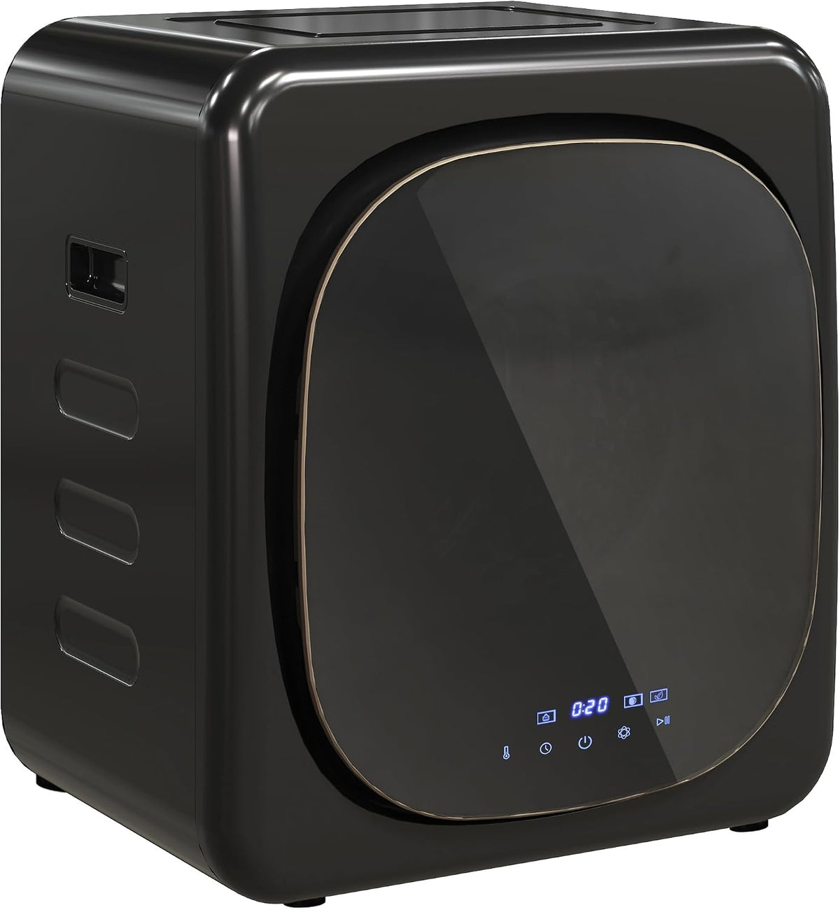HOMCOM Mini Wäschetrockner mit 6 Programm LED-Touchscreen 2,5kg Schwarz
