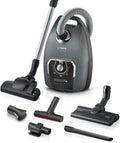 Bosch Staubsauger mit Beutel Serie 8, BGL75X1PRQ, für Allergiker, Hygiene-Filter, 10 J. Motorgarantie, Hartbodendüse, XXL-Polsterdüse, XXL-Fugendüse