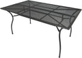 DEGAMO Gartentisch Classic 90x150cm rechteckig, aus Metall, Tischplatte Streckmetall, anthrazit, Outdoor