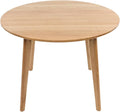 holz4home Runder Tisch aus Massivholz Eiche I Tisch aus Eichenholz Wohnzimmertisch Küchentisch aus Holz I Moderner Look Beine angeschrägt I