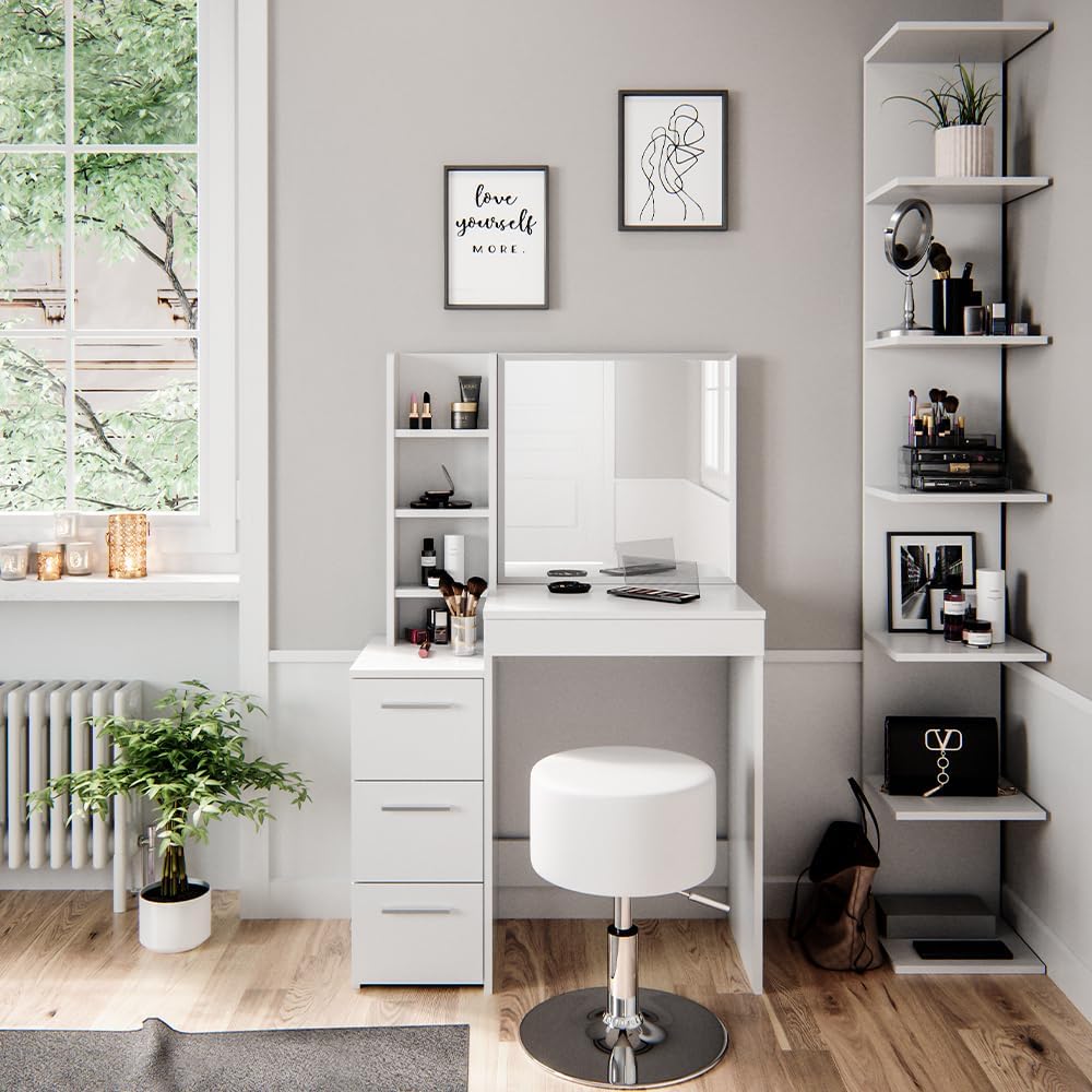 Vicco Schminktisch Meryl, Weiß 80 cm